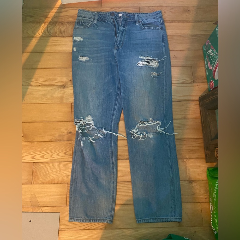 Women's Blue Straight Leg Jeans